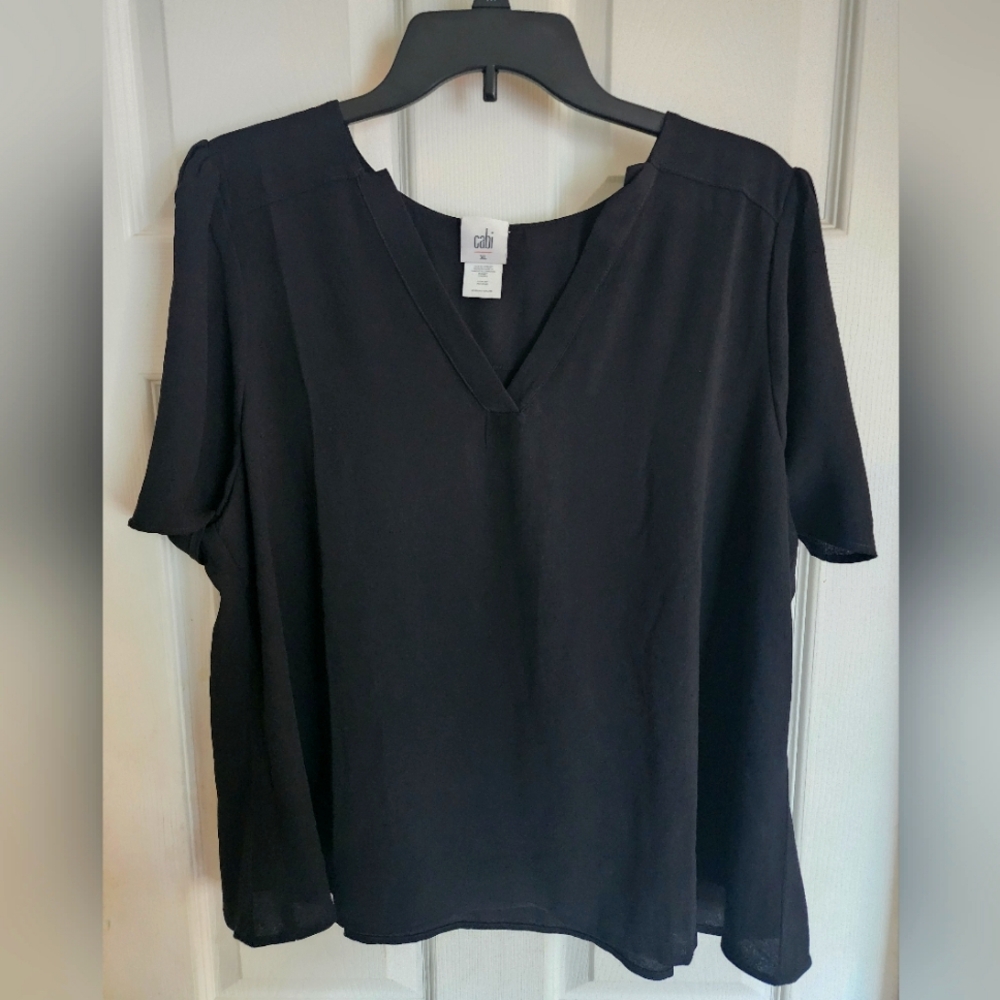 Cabi Blouse V-neck short sleeve XL